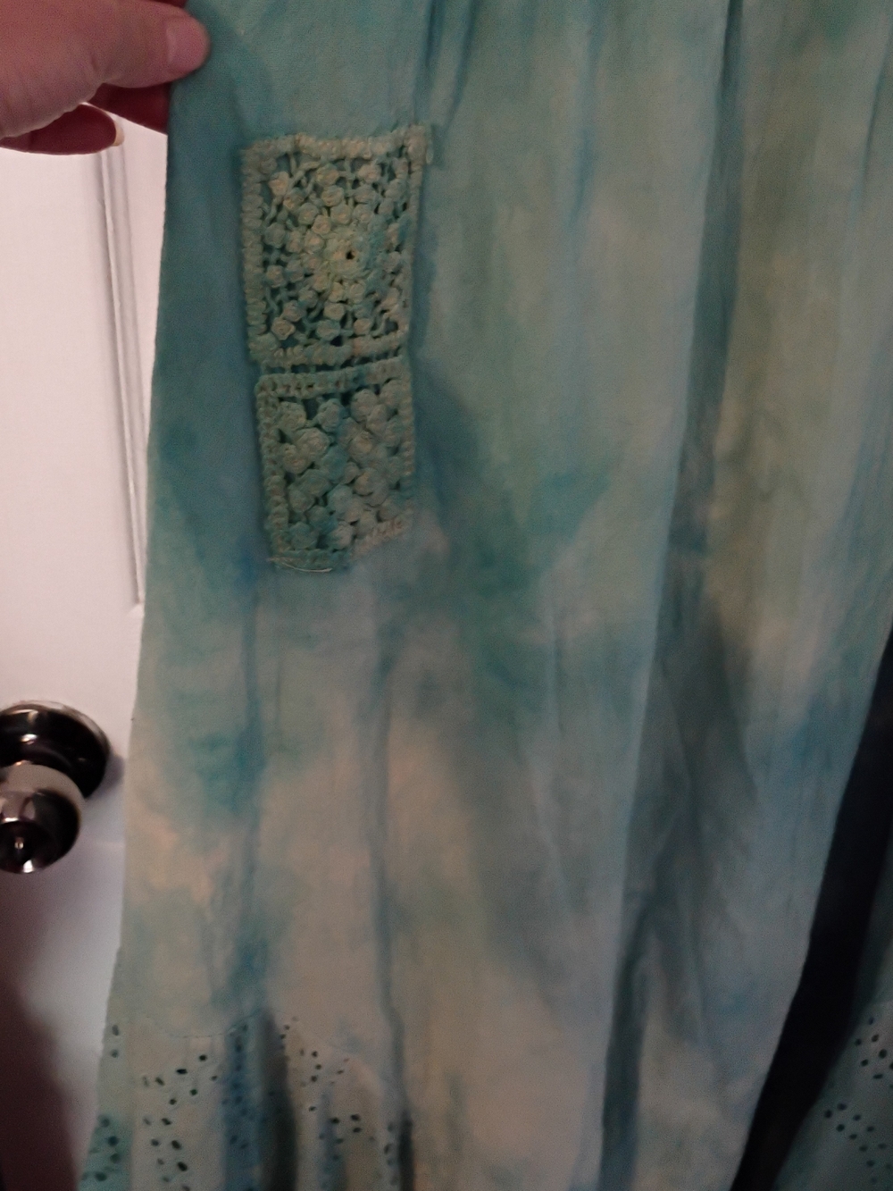 NWT A Rare Bird Miss Madam Seafoam Maxi Eyelet Dress S M - Picture 7 of 12